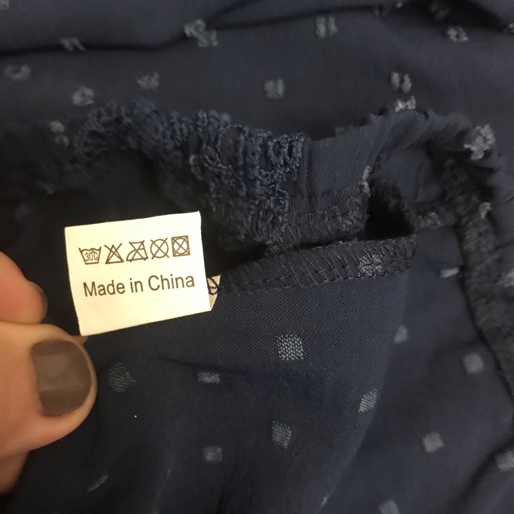 Textured Blue Blouse - Picture 8 of 8